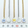 Personalised Necklace Double Sided With Forgetmenot And Letters, thumbnail 9 of 10