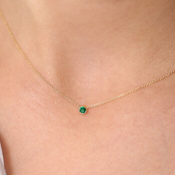 Emerald Solitaire On The Chain Neckace, 4 of 6