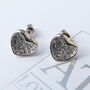 Heart Shaped Crystal Cluster Earrings, thumbnail 1 of 4