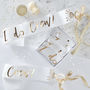 I Do Crew Gold Foiled Hen Party Sashes Six Pack, thumbnail 1 of 3
