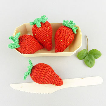 Strawberry Crocheted Toy, 6 of 9