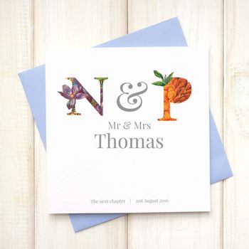 Personalised Floral Wedding Card, 3 of 6