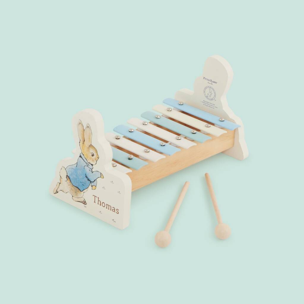 Personalised Peter Rabbit Wooden Xylophone 18m+, 1 of 5