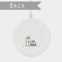 White Porcelain Christmas Bauble Glad Tidings Design, thumbnail 2 of 3