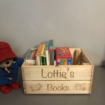 Personalised Book Storage Box / Crate, 3 of 3