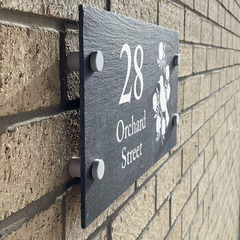 Personalised Birds Slate House Number Sign, 2 of 2