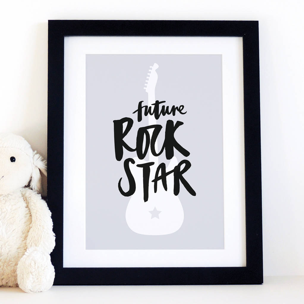 'Future Rock Star' Nursery Print By Project Pretty