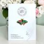 Art Nouveau Style Small Moth Butterfly Enamel Pin, thumbnail 1 of 9