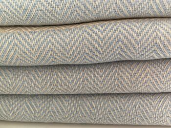 Herringbone Design Pale Blue Sofa Throw, 6 of 10