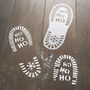 Snowy Santa Footprint Stencils, thumbnail 1 of 2
