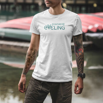 'I'd Rather Be Cycling' Cotton T Shirt, 3 of 6