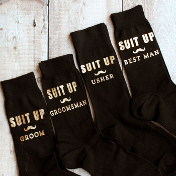 'Suit Up' Groom / Best Man / Usher Socks, 4 of 6