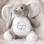 Personalised Soft Elephant Teddy For New Baby, thumbnail 1 of 3