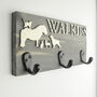 Personalised Walkie's Dog Name And Breed Dog Hook Sign, thumbnail 2 of 11