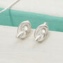 Sterling Silver Knot Stud Earring, thumbnail 2 of 4