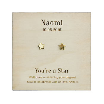 'You're A Star' Personalised Stud Earrings, 2 of 8
