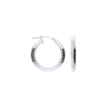 Athenian Elegance Sterling Silver Hoop Earrings, 2 of 2