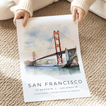 San Francisco California Travel City Poster, 3 of 7