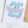 Personalised 25th Silver Wedding Anniversary Card, thumbnail 1 of 2