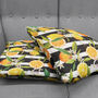 Cushion Cover With Orange And Lemon And Black Striped, thumbnail 4 of 7