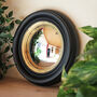 Black And Gold Porthole Mirror, thumbnail 1 of 2