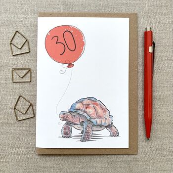Personalised Tortoise Birthday Card, 2 of 4