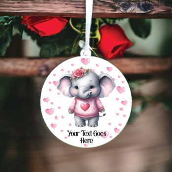 Personalised Elephant Love Decoration, 2 of 2