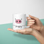 Kawaii Pig Personalised Mug Premium Quality, thumbnail 3 of 3