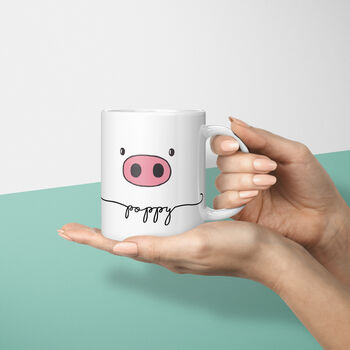 Kawaii Pig Personalised Mug Premium Quality, 3 of 3