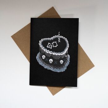 60th Gothic Birthday Cake Card, 4 of 5