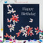 70th Birthday Butterfly Blue Hydrangea Card, Not 3D, thumbnail 8 of 9
