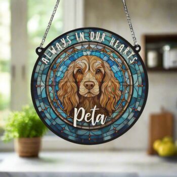 Cocker Spaniel Chocolate Memorial Suncatcher, 3 of 6