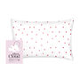 Silver Cloud Heart Print Satin Pillowcase With Silver Ions, thumbnail 1 of 4
