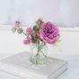Purple Rose Artificial Bouquet In Vase, thumbnail 2 of 5