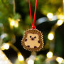 Hedgehog Christmas Tree Decoration, thumbnail 1 of 4