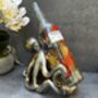 Silver Octopus Wine Bottle Holder Fun Freestanding Rack, thumbnail 3 of 12