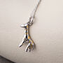 Sterling Silver Giraffe Necklace, thumbnail 3 of 7