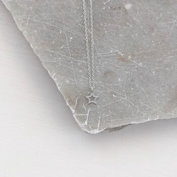 Sterling Silver Star Necklace, 7 of 11