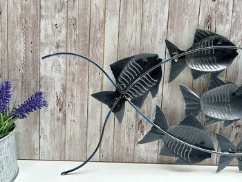 Tropical Fish Metal Wall Sculpture 70cm Coastal Décor, 9 of 12