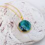 The Circle Emerald May Birthstone Necklace, Gold, thumbnail 4 of 7