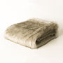 Faux Fur Blanket In Oatmeal, thumbnail 5 of 5