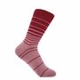 His And Hers Retro Stripe Socks Burgundy And Musk, thumbnail 3 of 6