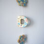 Clay Decoupage Flower Mobile With Letter, thumbnail 3 of 5