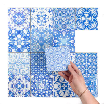 Mix And Match Ceramic Tiles Cheerful Blue Mix, 3 of 9