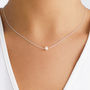 Rose, Silver Or Gold Single Pearl Choker Necklace, thumbnail 3 of 12