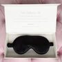Silk Sleep Mask Gift Box Eye Mask 100% Pure Soft Mulberry Silk Black Luxury Travel Gift Blackout Hypoallergenic, thumbnail 1 of 7