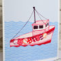 'Fishing Boat' Personalised Birthday Card, thumbnail 3 of 5