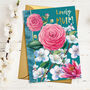 Mum Cheerful Flowers Card, thumbnail 1 of 3