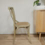 French Grey X Back Dining Chair, thumbnail 2 of 8