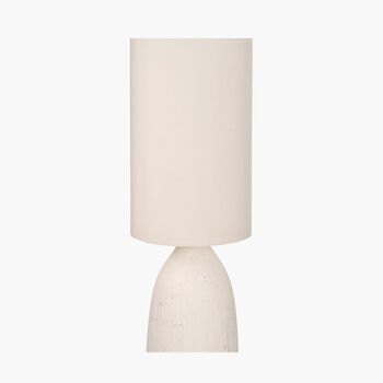 White Vintage Textured Ceramic Floor Lamp, 6 of 10